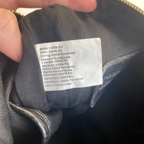 Steve Madden Black Leather,Crossbody Bag,Adjustable Strap,‎ Purse,Zipper - Picture 6 of 9